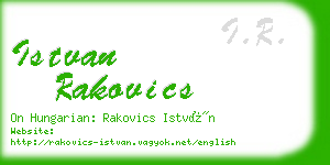 istvan rakovics business card